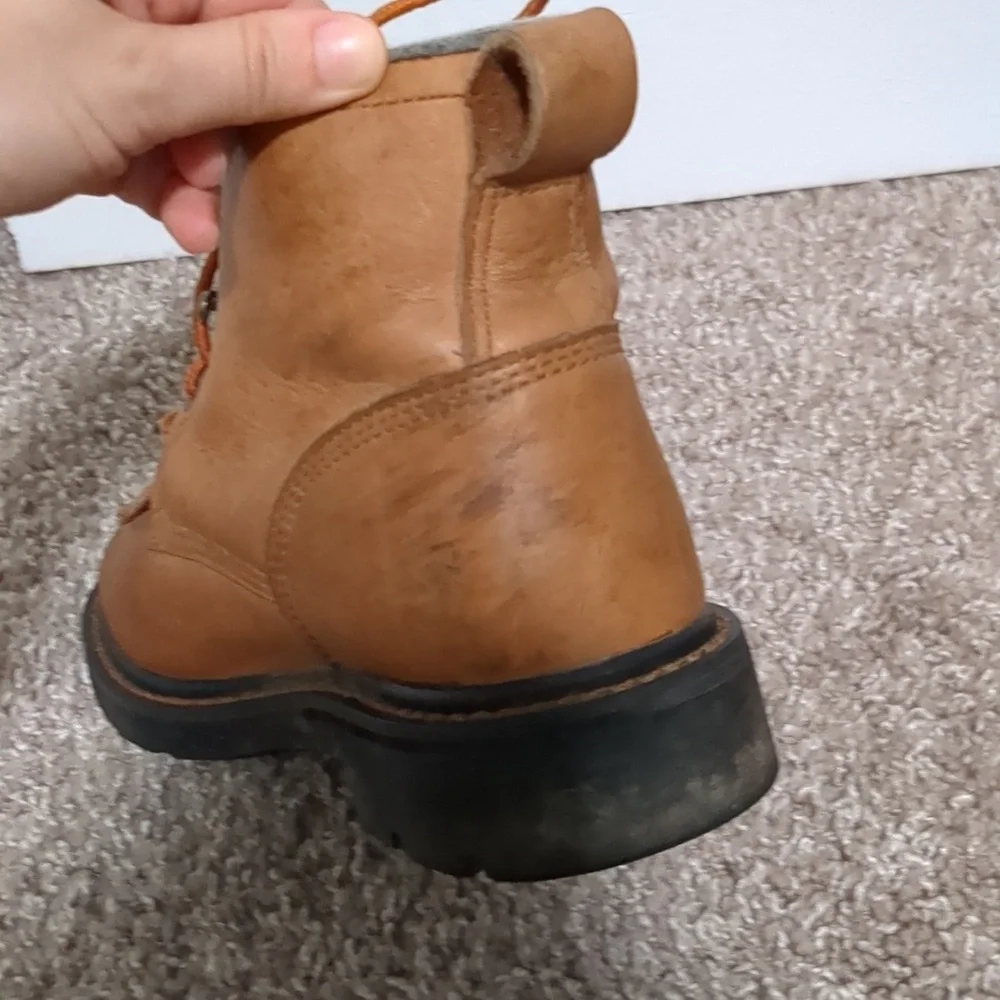 Vintage Ariat Leather Work Lace Up Booties